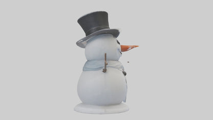 Frosty Snowman with Hat model 3D model