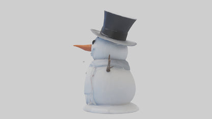 Frosty Snowman with Hat model 3D model