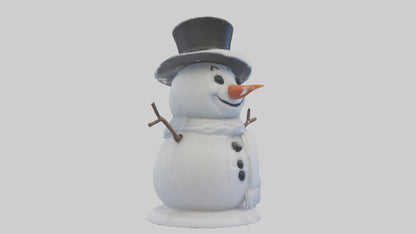 Frosty Snowman with Hat model 3D model