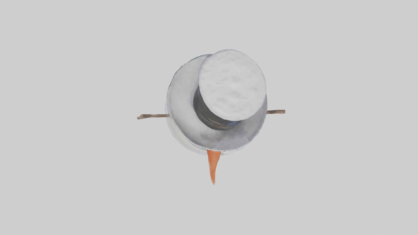 Frosty Snowman with Hat model 3D model