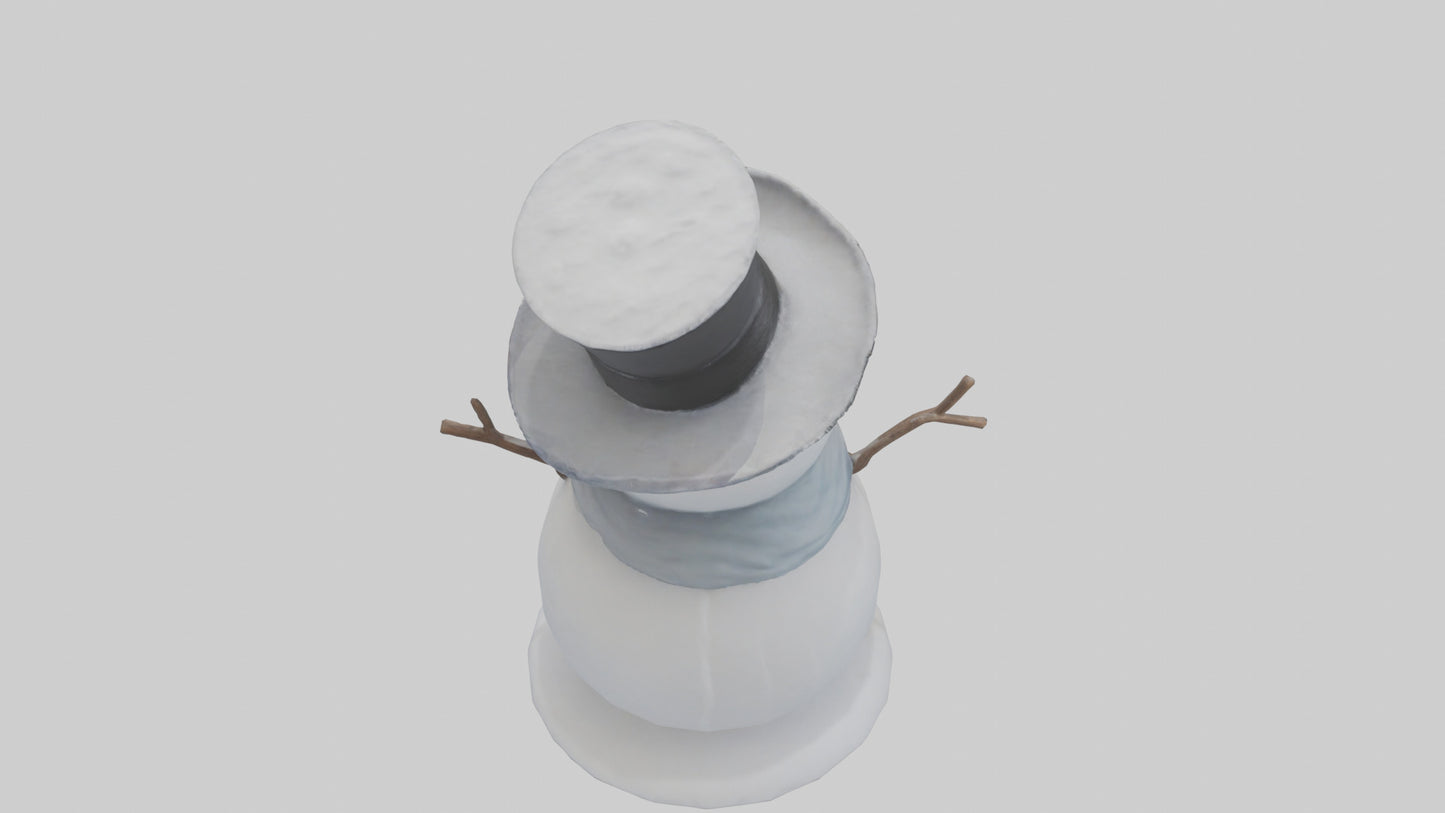Frosty Snowman with Hat model 3D model