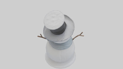 Frosty Snowman with Hat model 3D model