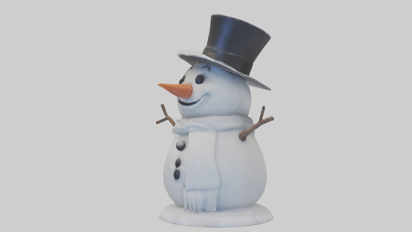 Frosty Snowman with Hat model 3D model