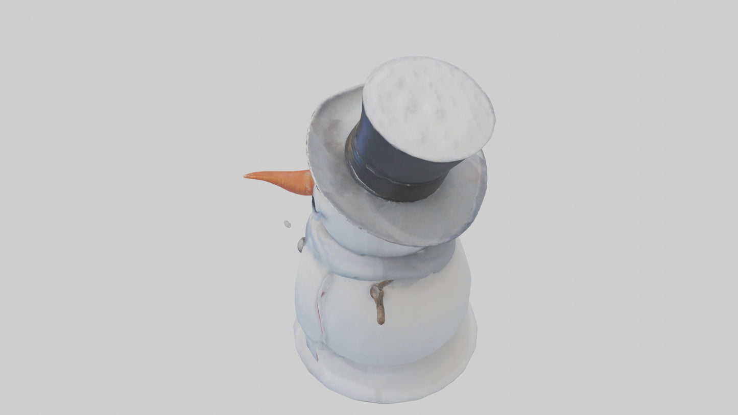 Frosty Snowman with Hat model 3D model