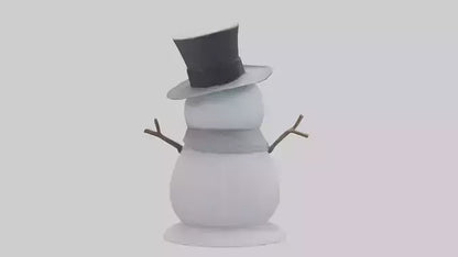 Frosty Snowman with Hat model 3D model