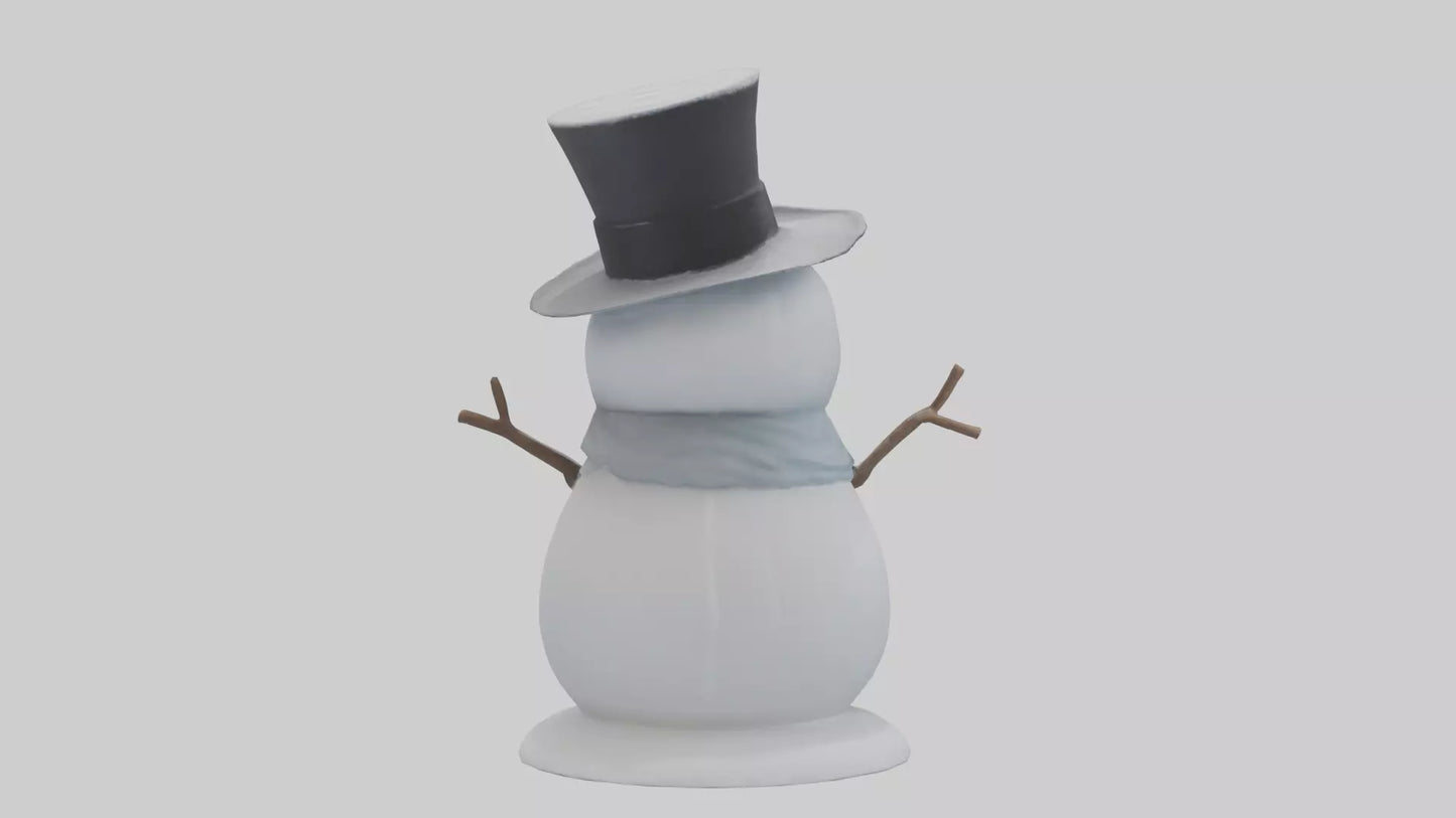 Frosty Snowman with Hat model 3D model