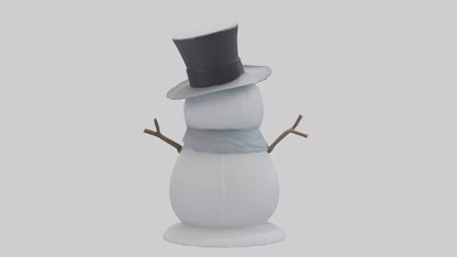 Frosty Snowman with Hat model 3D model