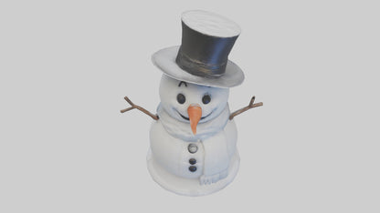 Frosty Snowman with Hat model 3D model