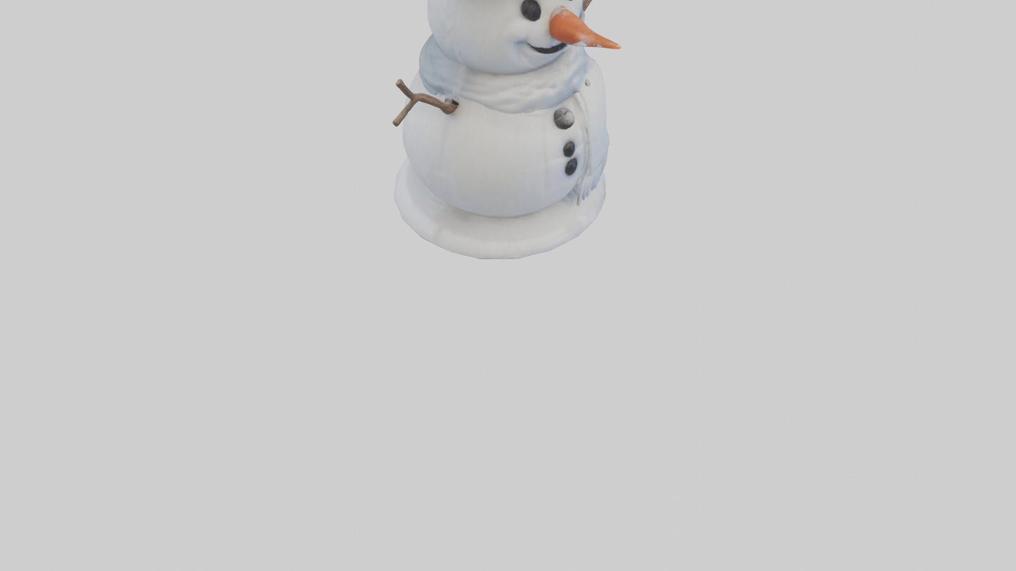 Frosty Snowman with Hat model 3D model