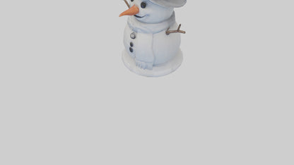 Frosty Snowman with Hat model 3D model