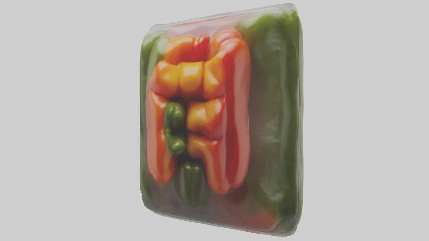 Frozen Bell Peppers Pack model 3D model