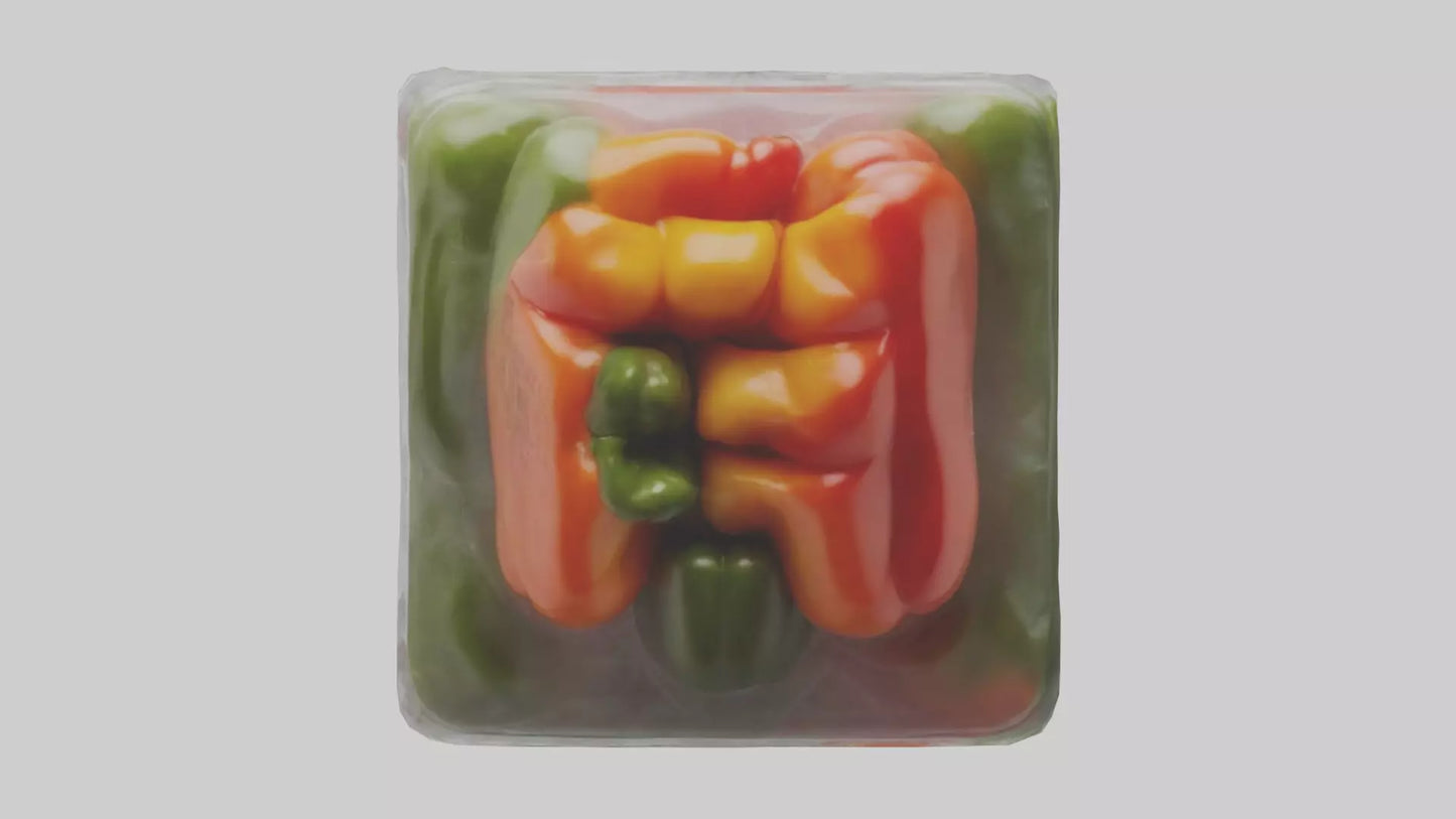 Frozen Bell Peppers Pack model 3D model