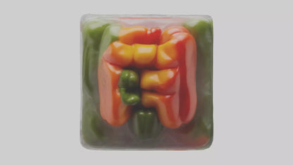 Frozen Bell Peppers Pack model 3D model