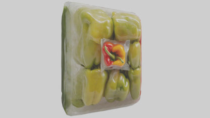 Frozen Bell Peppers Pack model 3D model