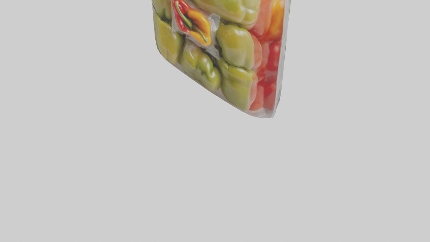 Frozen Bell Peppers Pack model 3D model