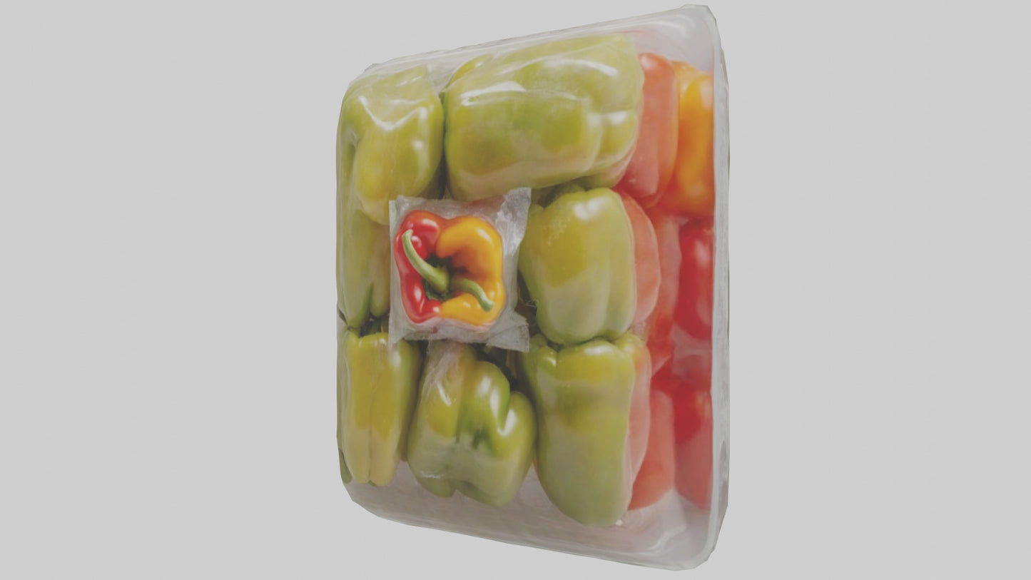 Frozen Bell Peppers Pack model 3D model