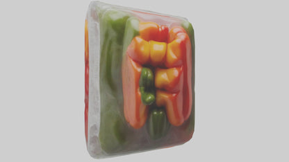 Frozen Bell Peppers Pack model 3D model