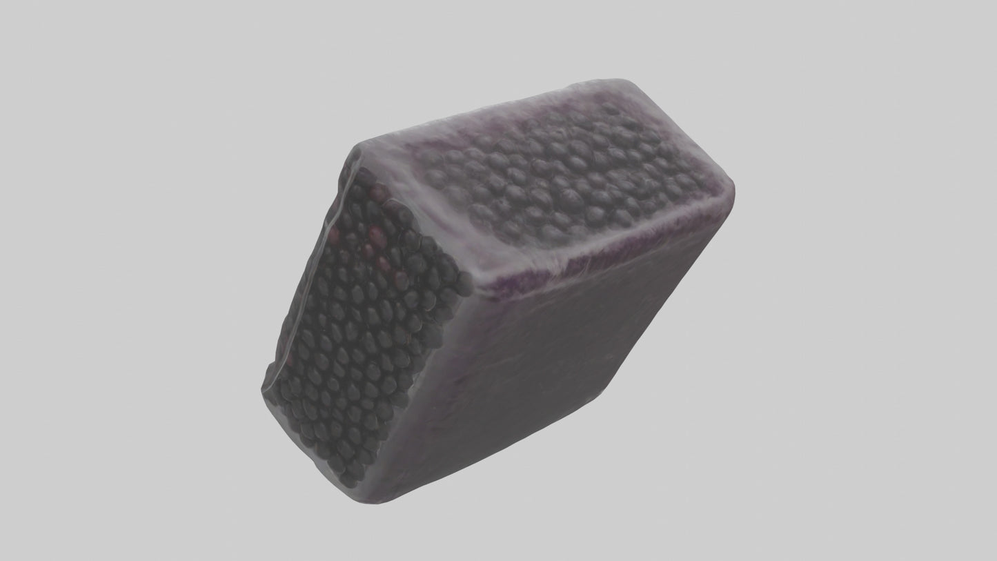 Frozen Blackberries Pack model VR / AR / low-poly