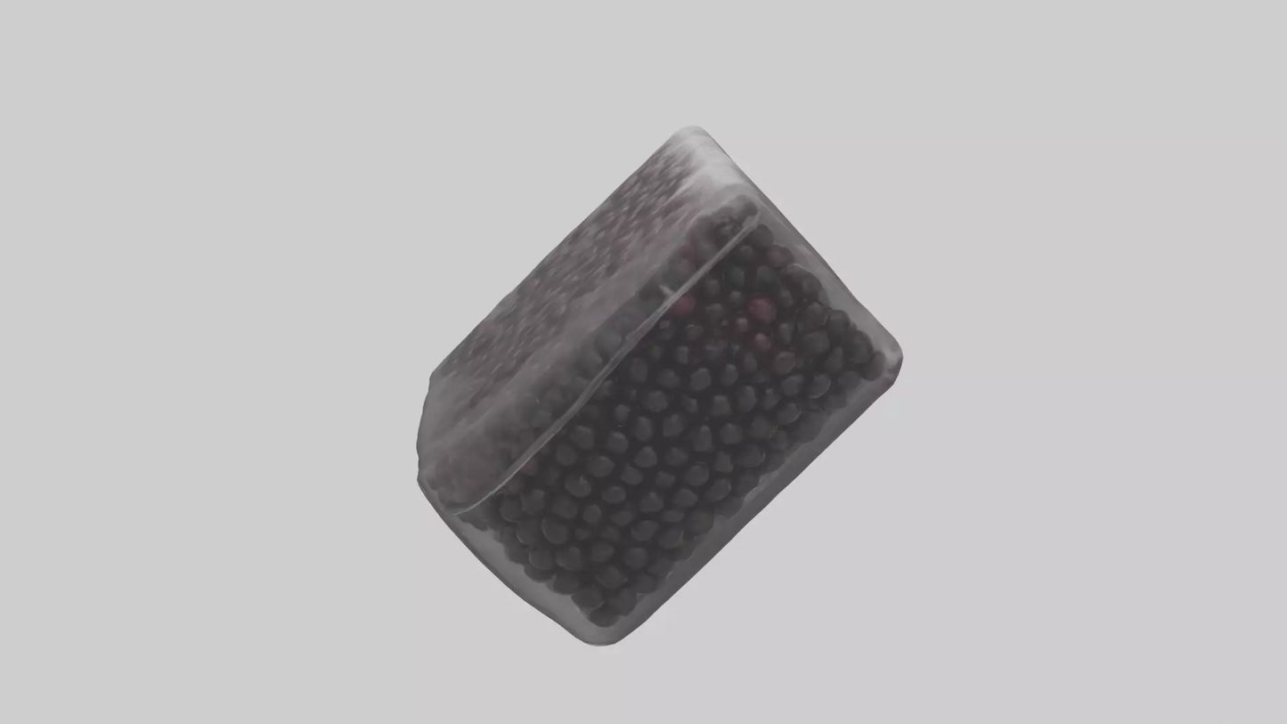 Frozen Blackberries Pack model VR / AR / low-poly