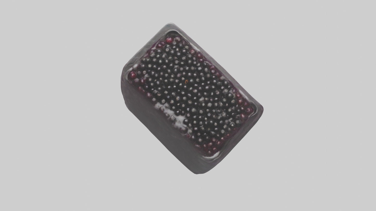 Frozen Blackberries Pack model VR / AR / low-poly