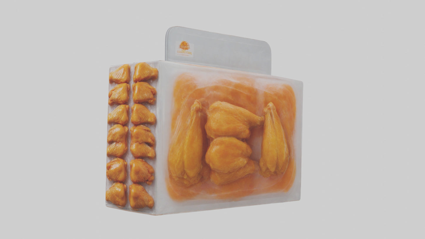 Frozen Chicken Wings Pack model 3D model