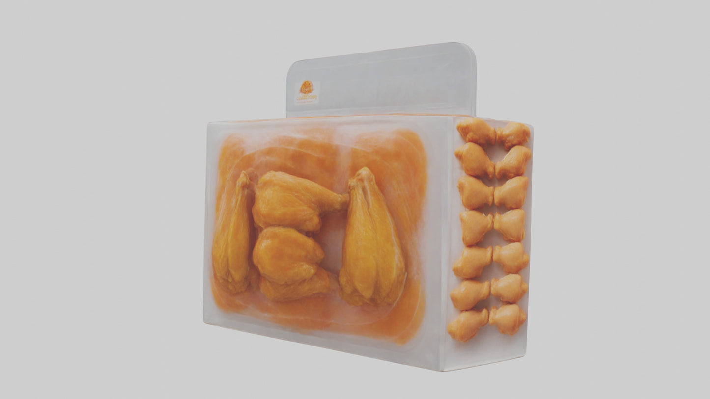 Frozen Chicken Wings Pack model 3D model