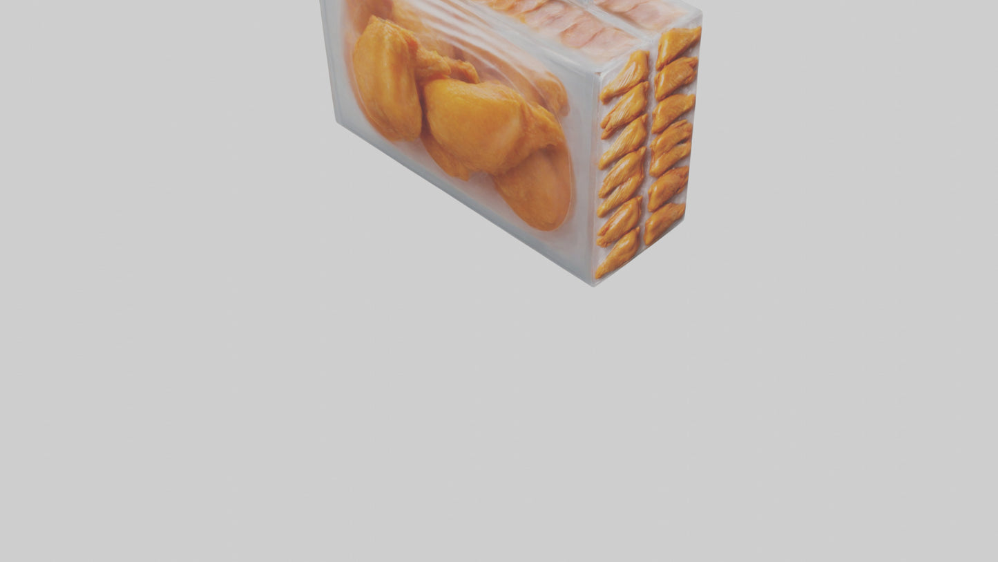 Frozen Chicken Wings Pack model 3D model