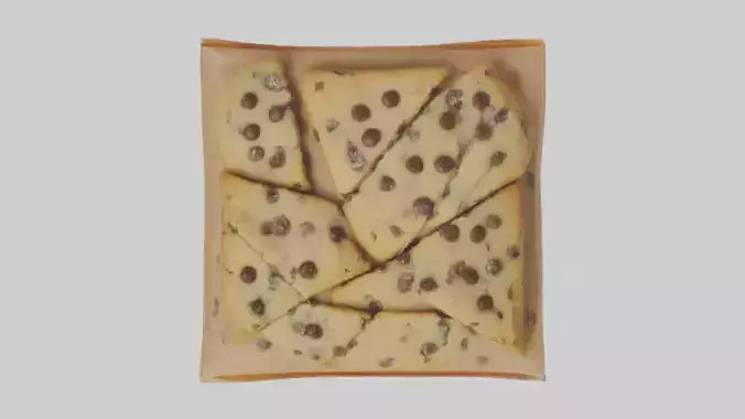 Frozen Chocolate Chip Cookies Pack model 3D model