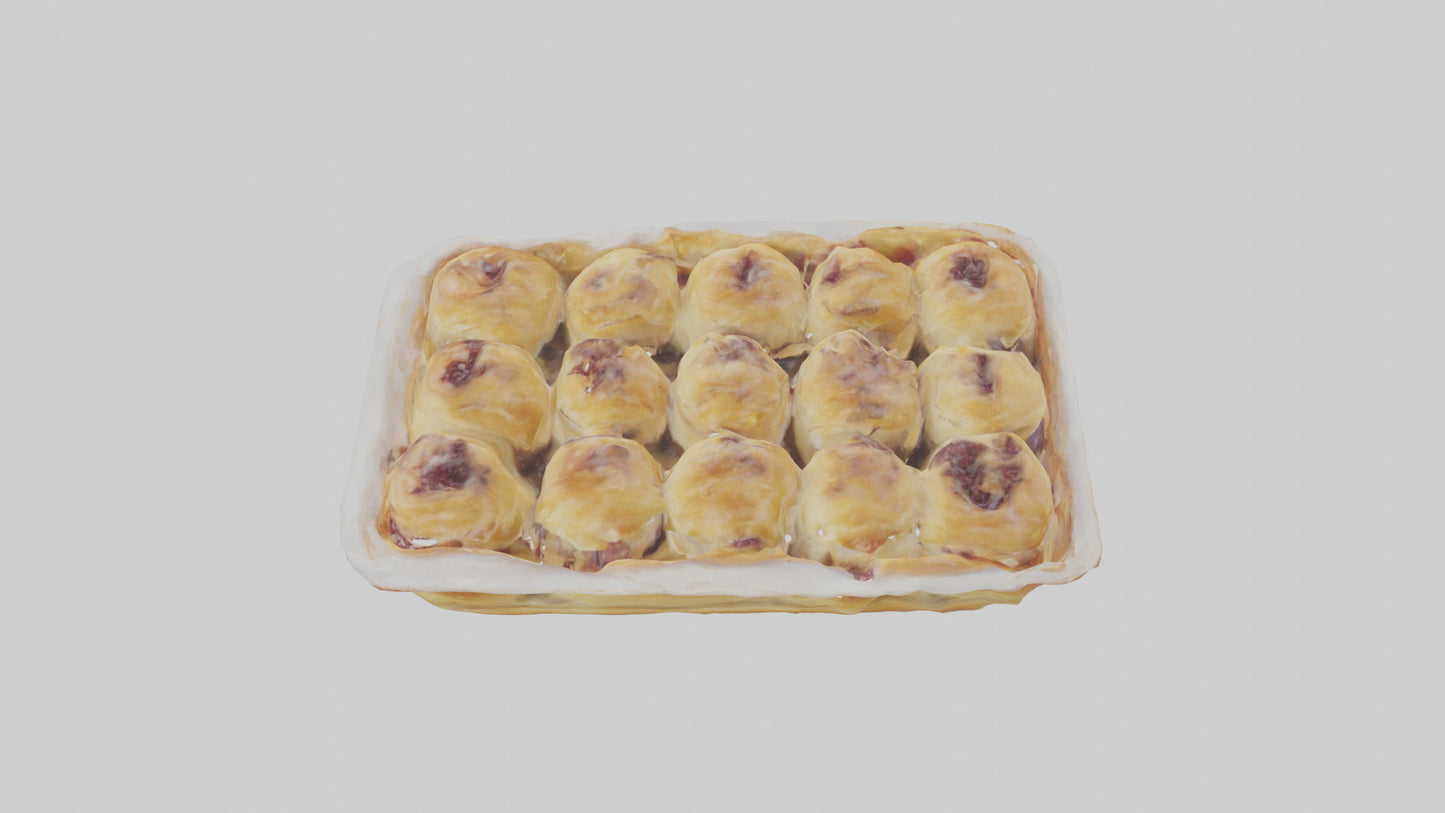 Frozen Danish Pastry Pack model 3D model