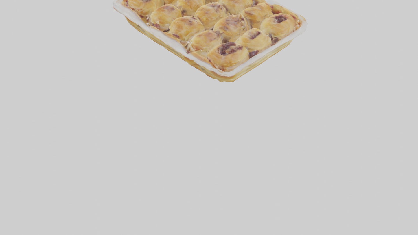Frozen Danish Pastry Pack model 3D model