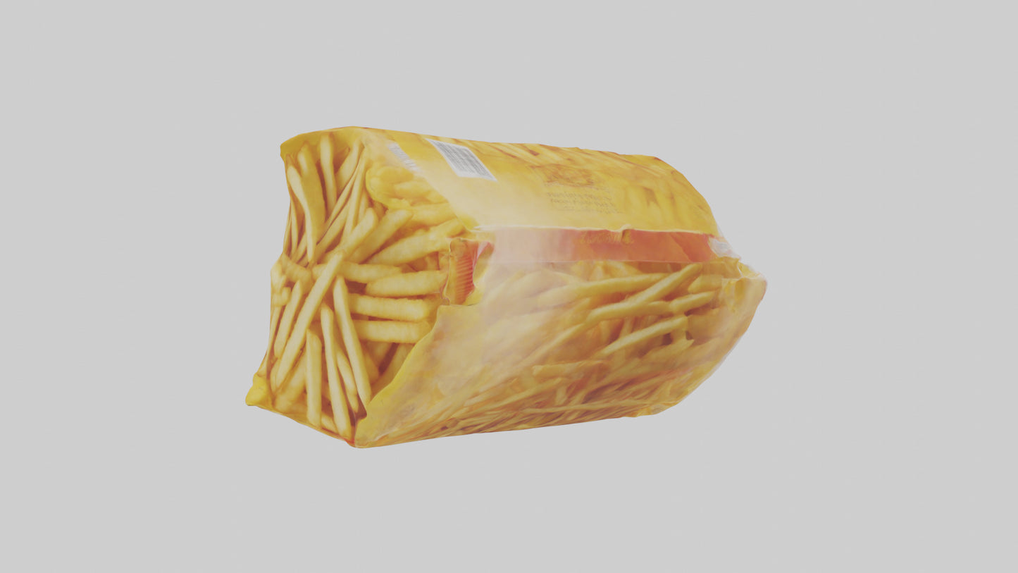 Frozen French Fries Pack model 3D model