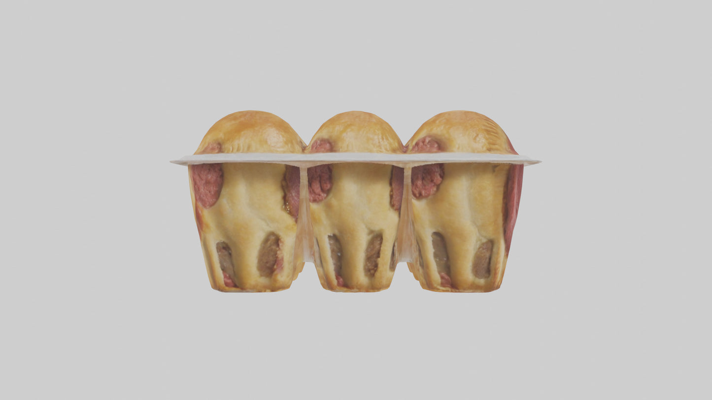 Frozen Meat Pies Pack model 3D model