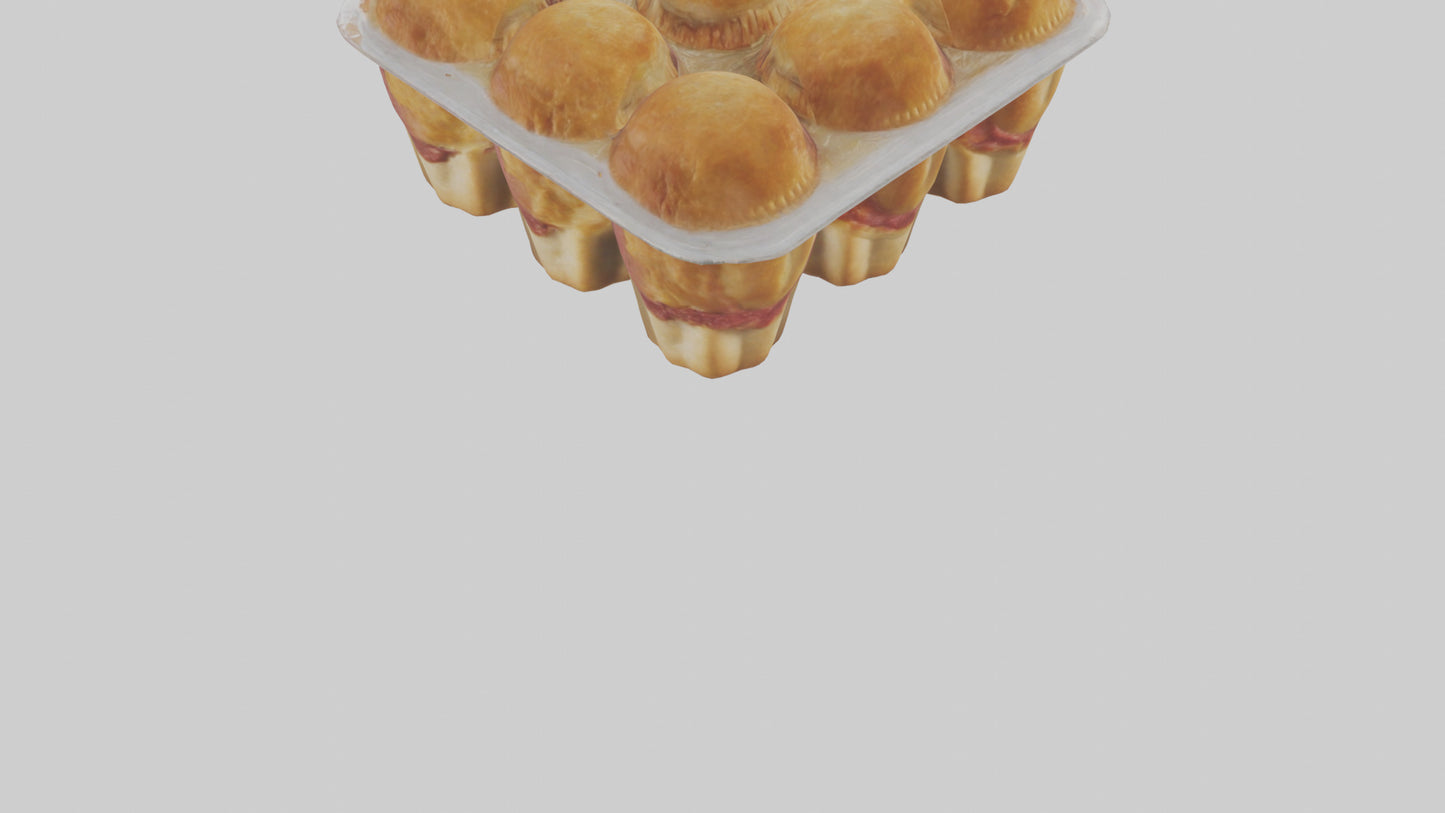 Frozen Meat Pies Pack model 3D model