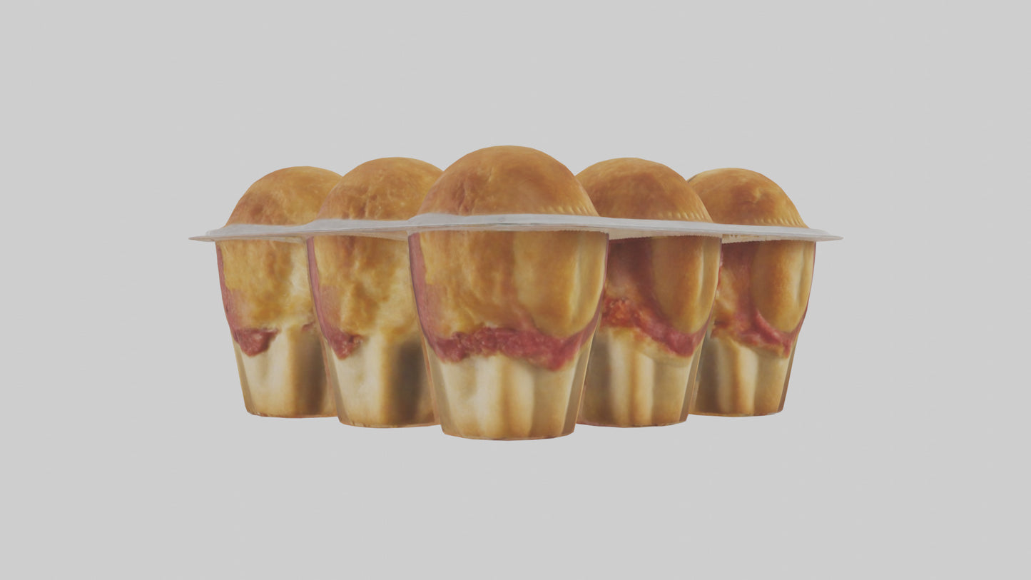 Frozen Meat Pies Pack model 3D model