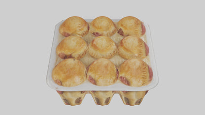 Frozen Meat Pies Pack model 3D model