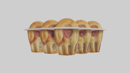 Frozen Meat Pies Pack model 3D model