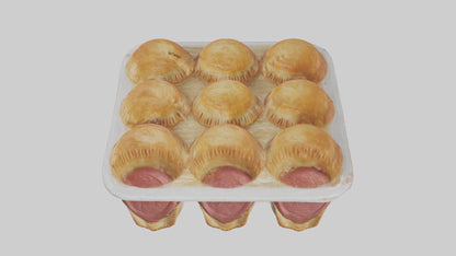 Frozen Meat Pies Pack model 3D model
