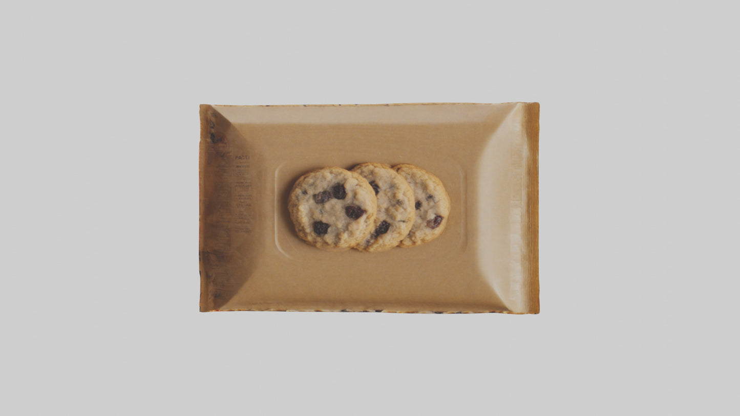 Frozen Oatmeal Raisin Cookies Pack model 3D model