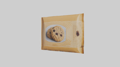 Frozen Oatmeal Raisin Cookies Pack model 3D model