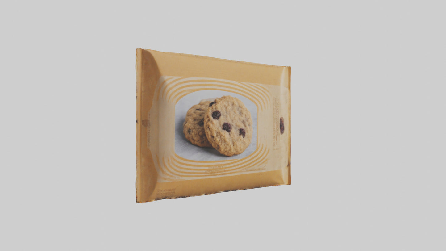 Frozen Oatmeal Raisin Cookies Pack model 3D model