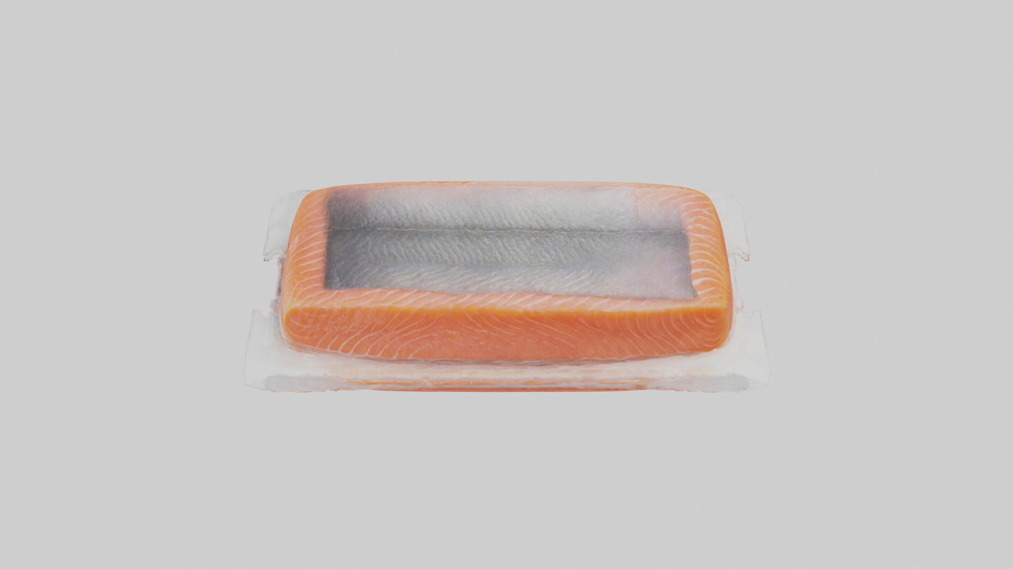 Frozen Salmon Fillet Pack model 3D model