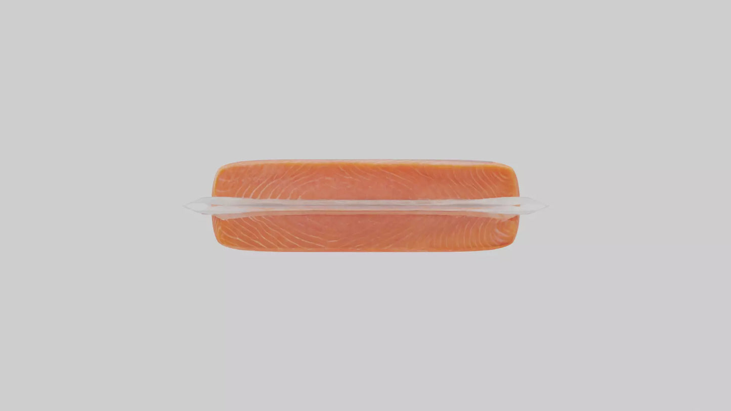Frozen Salmon Fillet Pack model 3D model