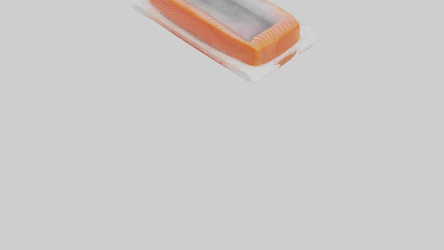 Frozen Salmon Fillet Pack model 3D model
