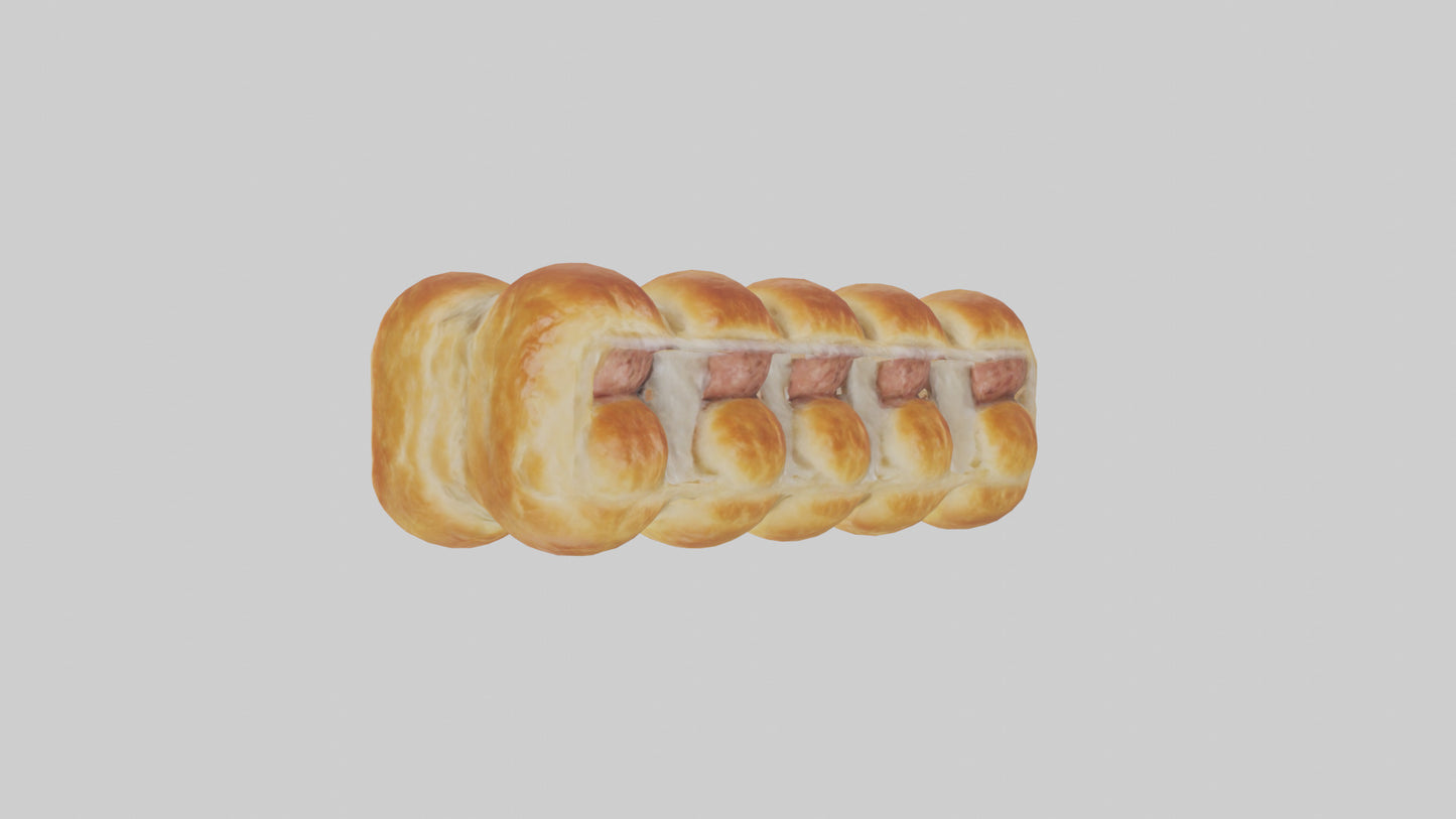 Frozen Sausage Rolls Pack model 3D model