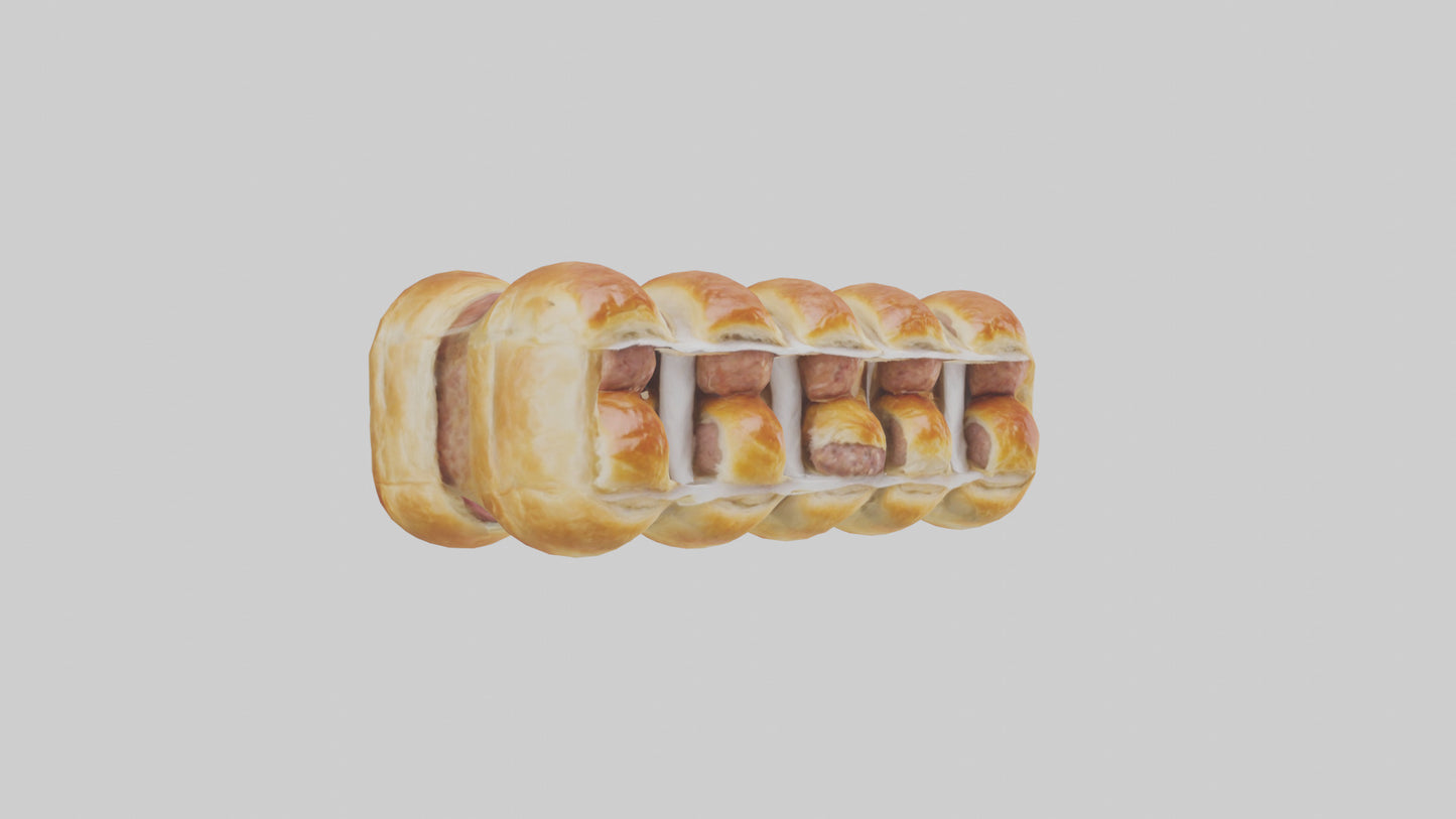 Frozen Sausage Rolls Pack model 3D model