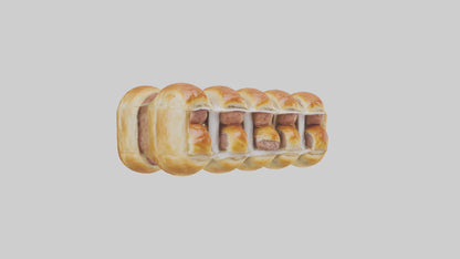 Frozen Sausage Rolls Pack model 3D model