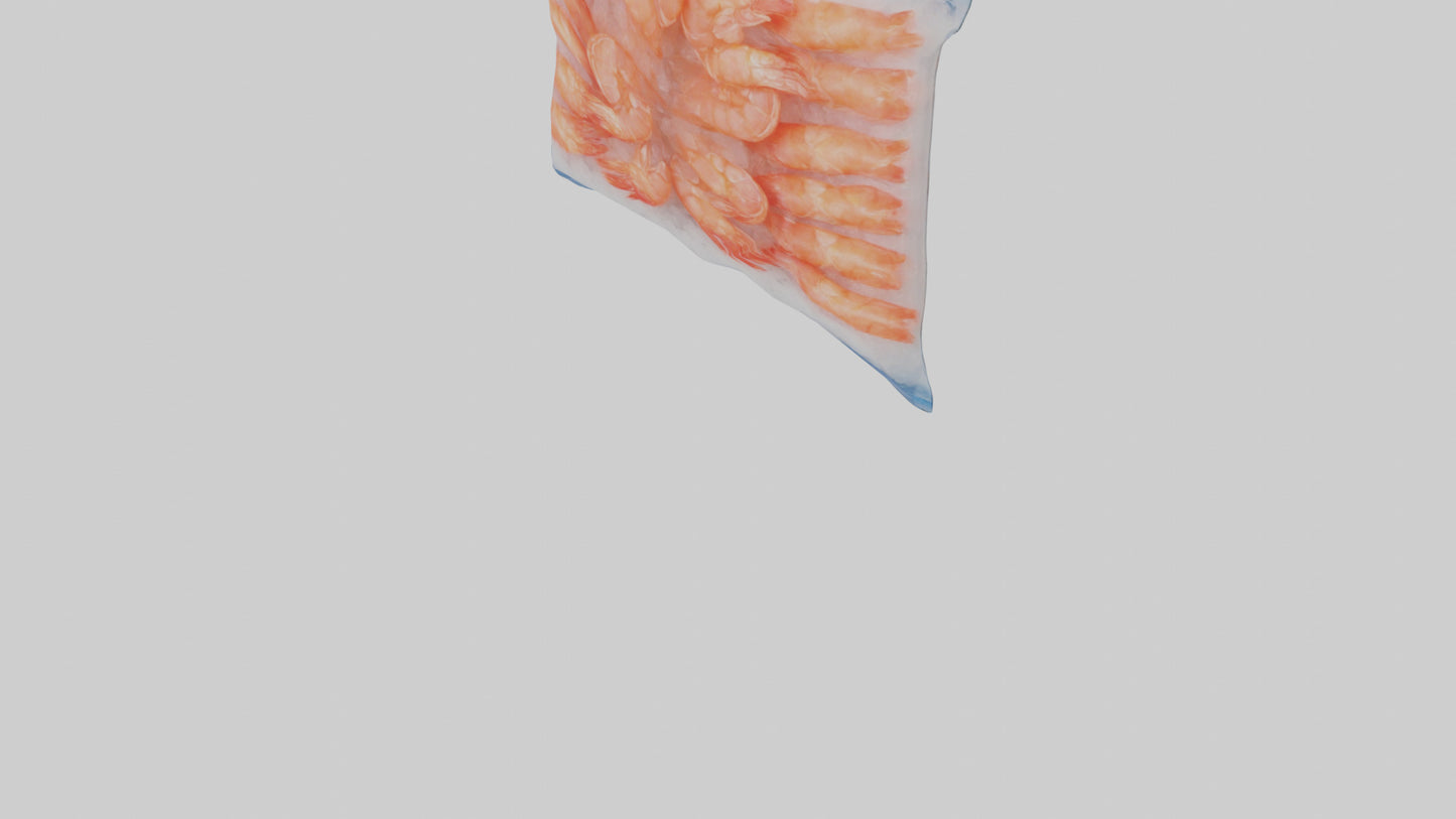 Frozen Shrimp Pack model VR / AR / low-poly