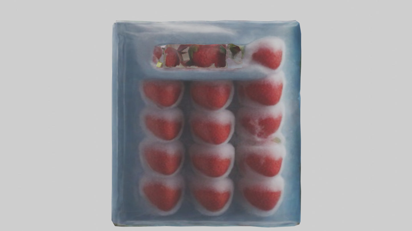 Frozen Strawberries Pack model 3D model