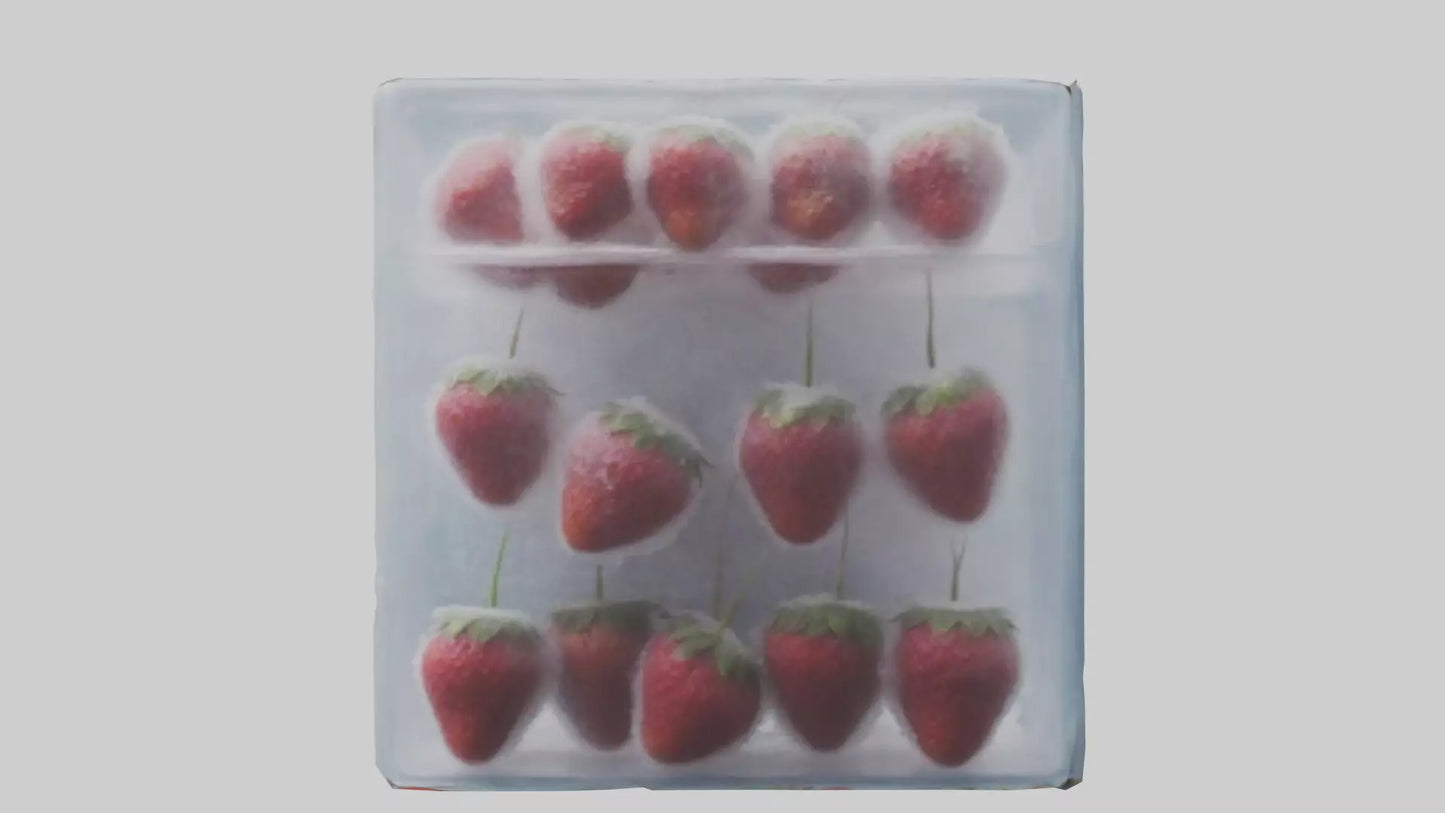 Frozen Strawberries Pack model 3D model