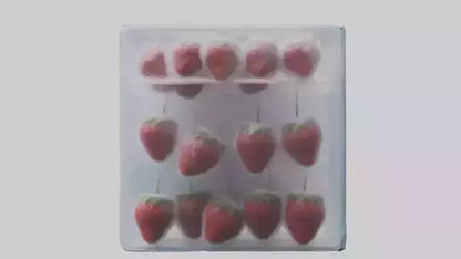 Frozen Strawberries Pack model 3D model